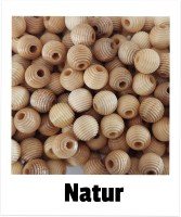 Rillenperlen 10mm natur